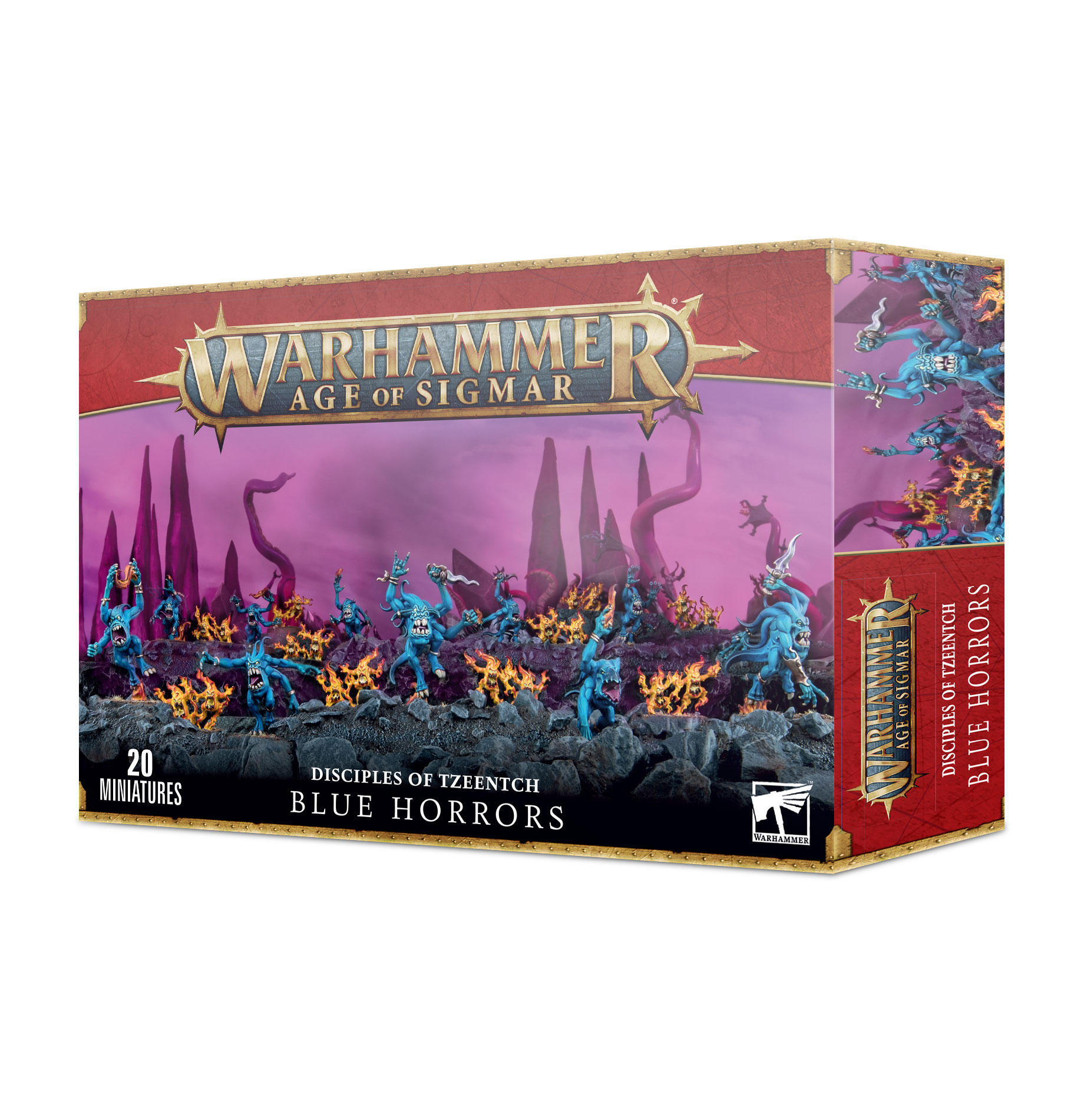 Chaos Daemons Blue Horrors and Brimstone Horrors for warhammer 40k or AOS